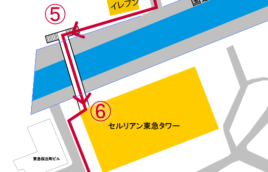 井の頭線渋谷駅西口からの案内図03